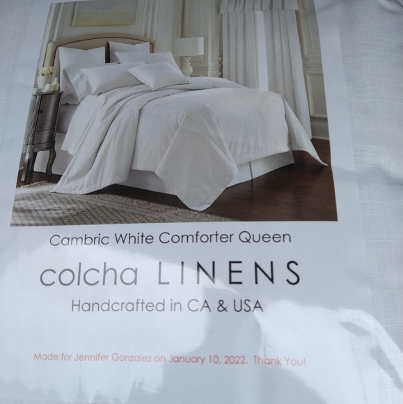 COLCHA LINENS Cambric White Comforter Super Queen - Picture 3 of 6